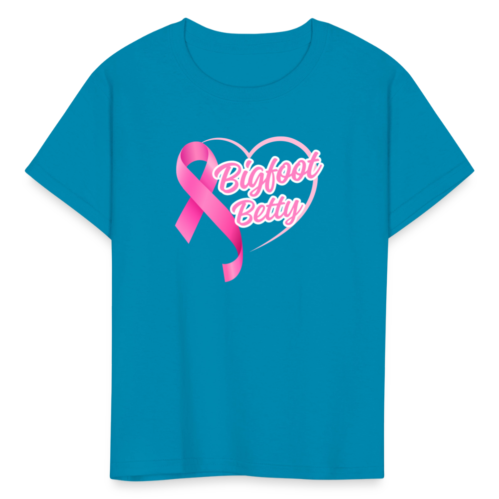 Kids' T-Shirt - BFB Pink Ribbon - turquoise