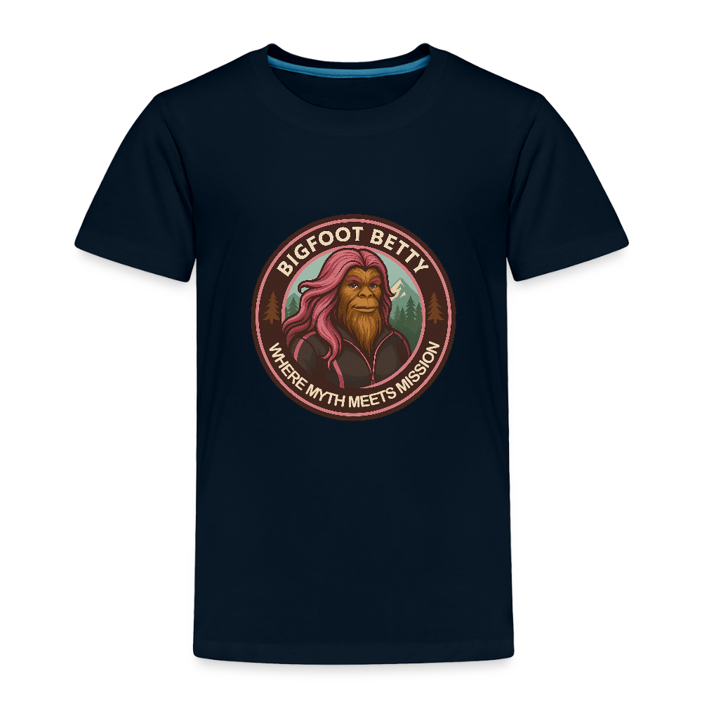 Toddler Premium T-Shirt - Where Myth Meets Mission (RETRO) - deep navy
