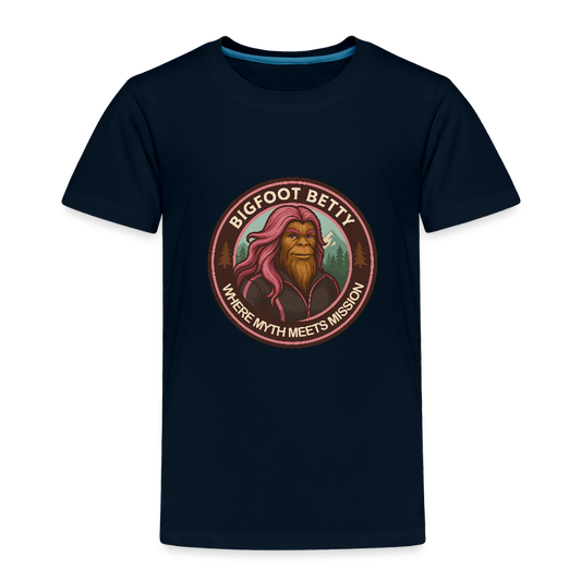 Toddler Premium T-Shirt - Where Myth Meets Mission (RETRO) - deep navy