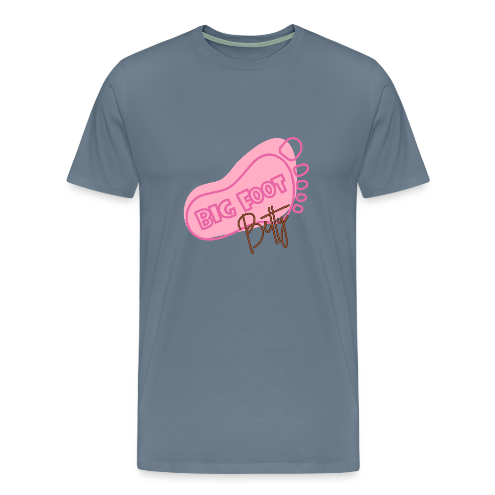 Men's Premium T-Shirt - BFB FootPrint - steel blue