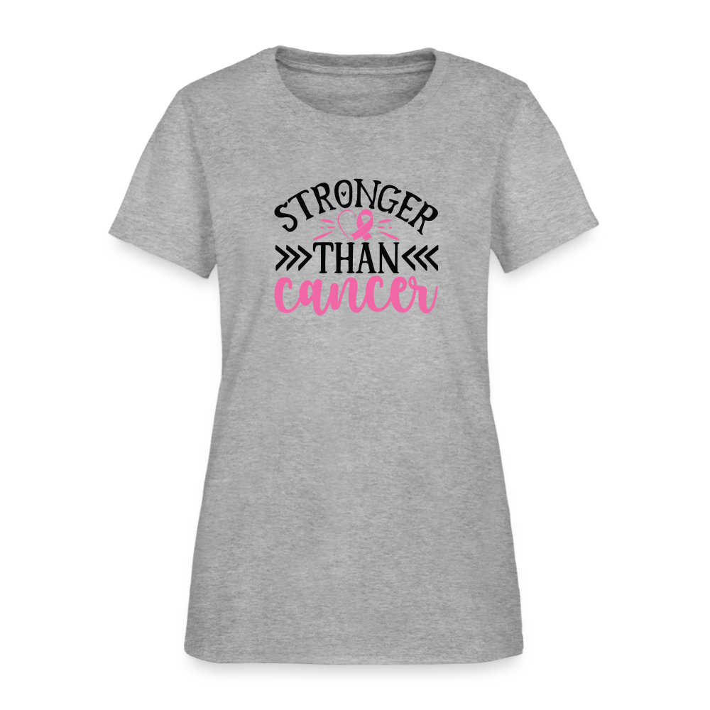 Women's Stronger Than Cancer T-Shirt - heather gray
