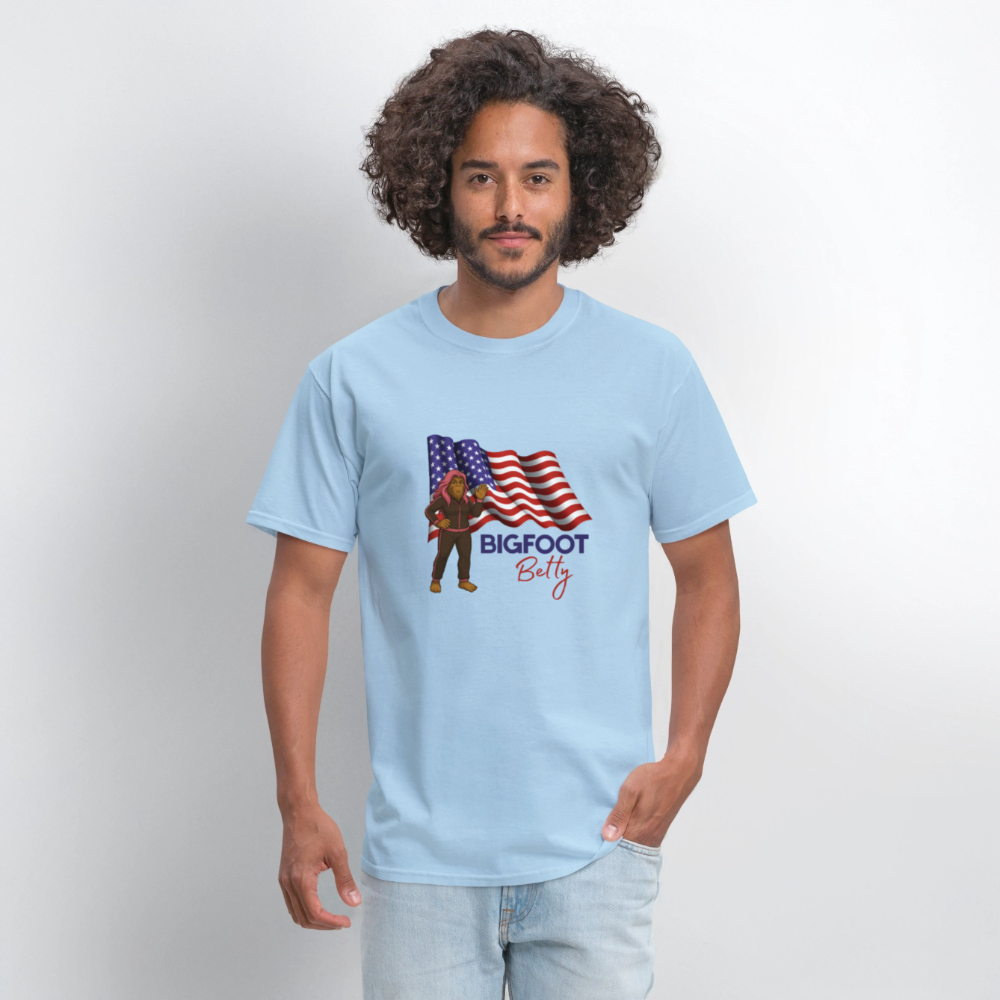 BFB July 4 -Waving Flag Unisex Classic T-Shirt - powder blue