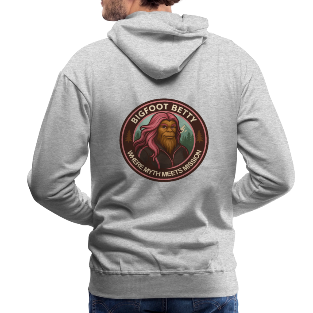 Men’s Premium Hoodie - Where Myth Meets Mission  (RETRO) - heather grey