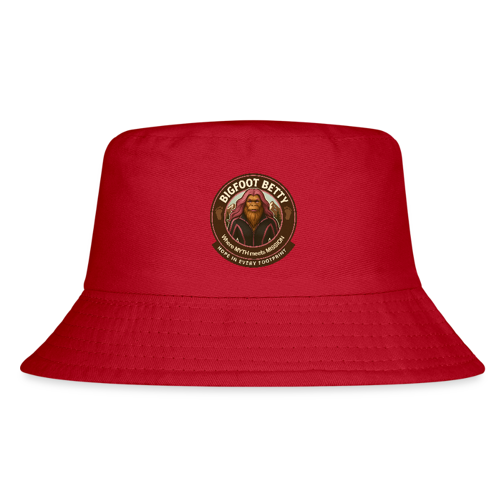 Kid's Bucket Hat - Hope in Every Footprint (RETRO) - red