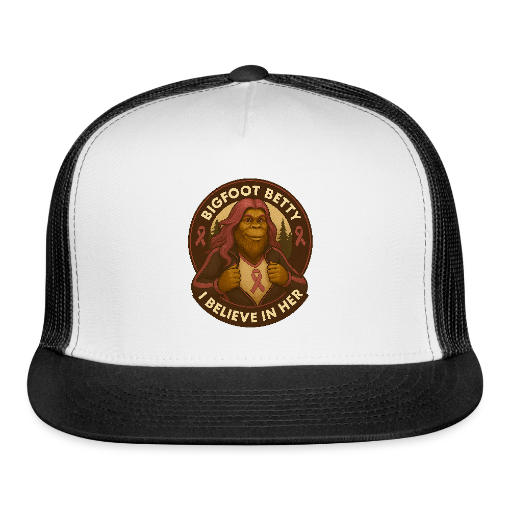 Trucker Hat - I Believe In Her (RETRO) - white/black