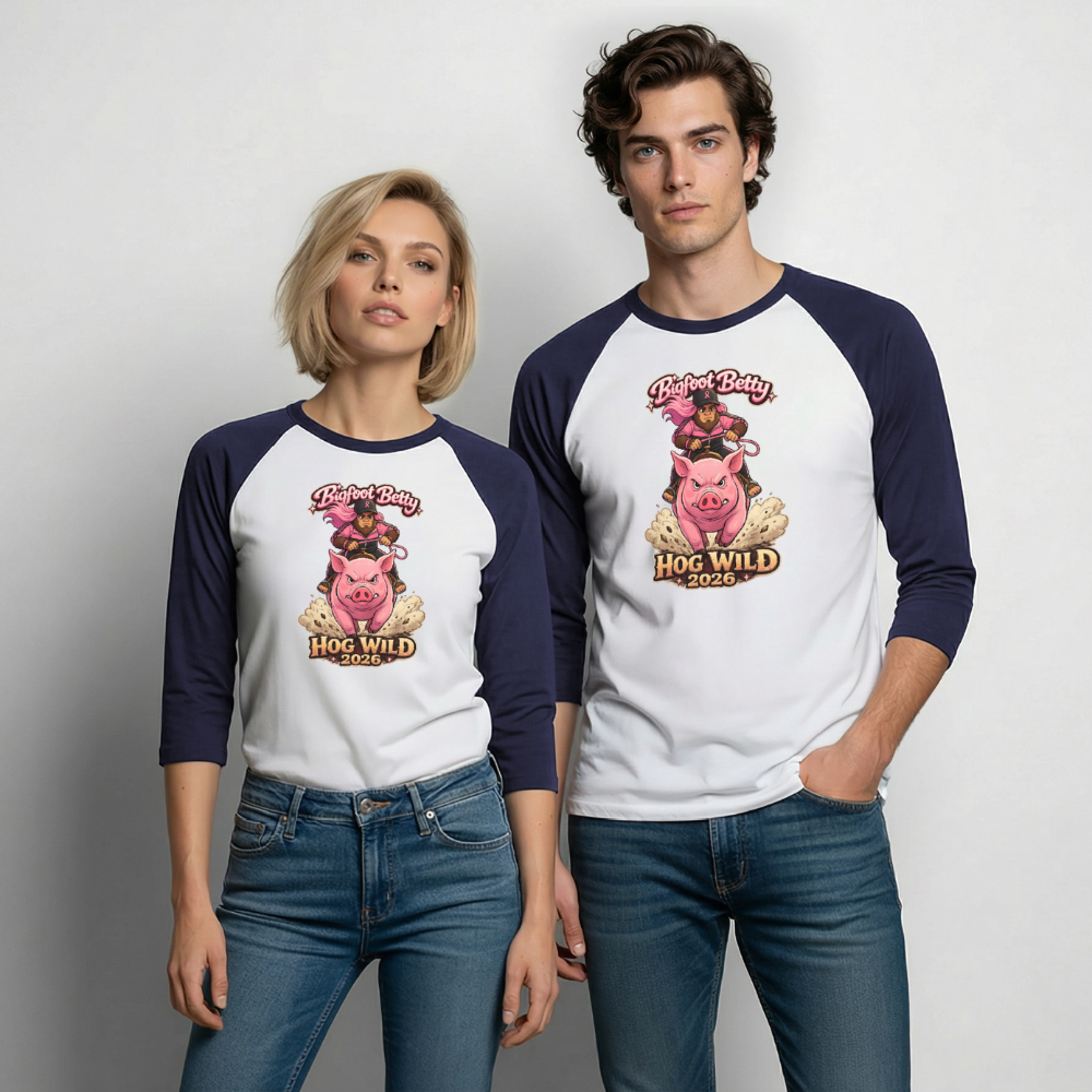 Baseball T-Shirt - BFB Hog Wild - HOG - white/navy