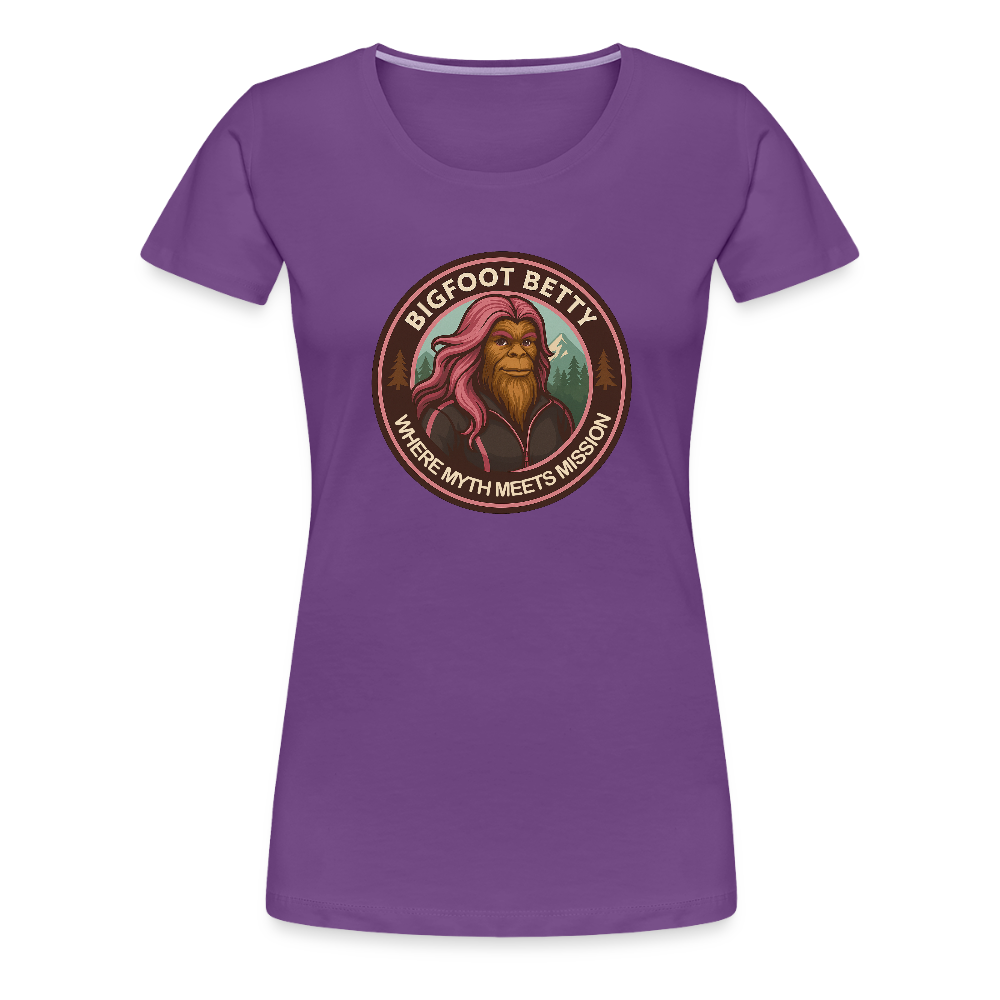 Women’s Premium T-Shirt - Where Myth Meets Mission (RETRO) - purple