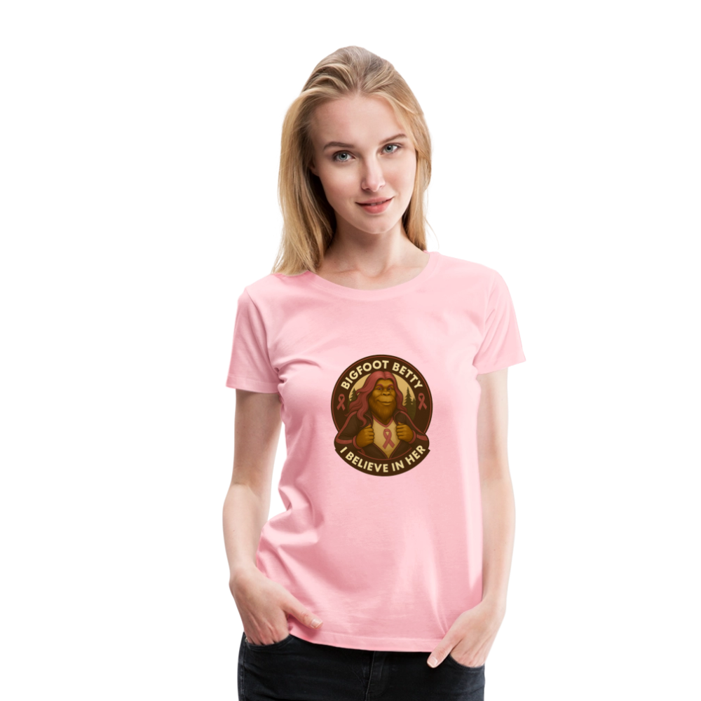 Women’s Premium T-Shirt - I Believe In Her (RETRO) - pink