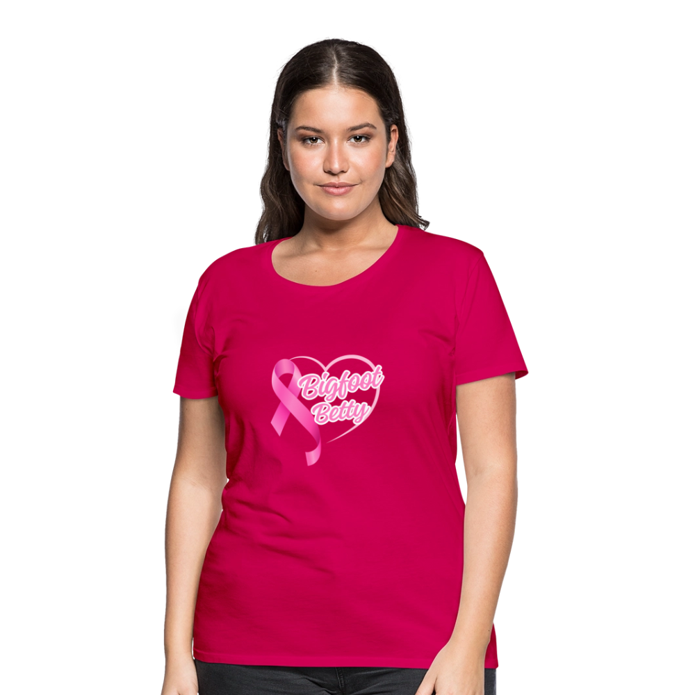 Women’s Premium T-Shirt - BFB Pink Ribbon - dark pink
