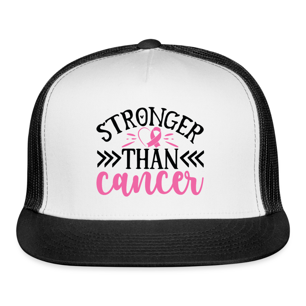 Stronger Than Cancer Trucker Hat - white/black