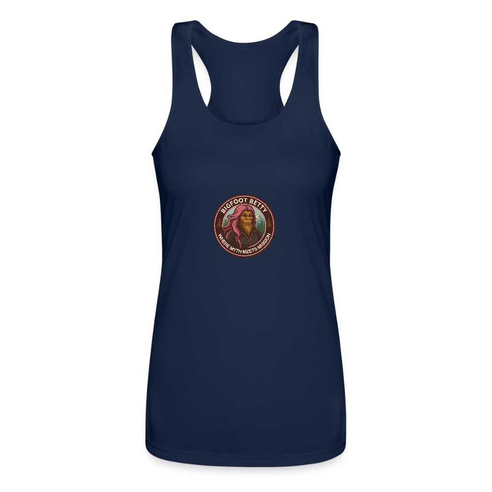 Women’s Performance Racerback Tank Top - Where Myth Meets Mission (RETRO) - navy