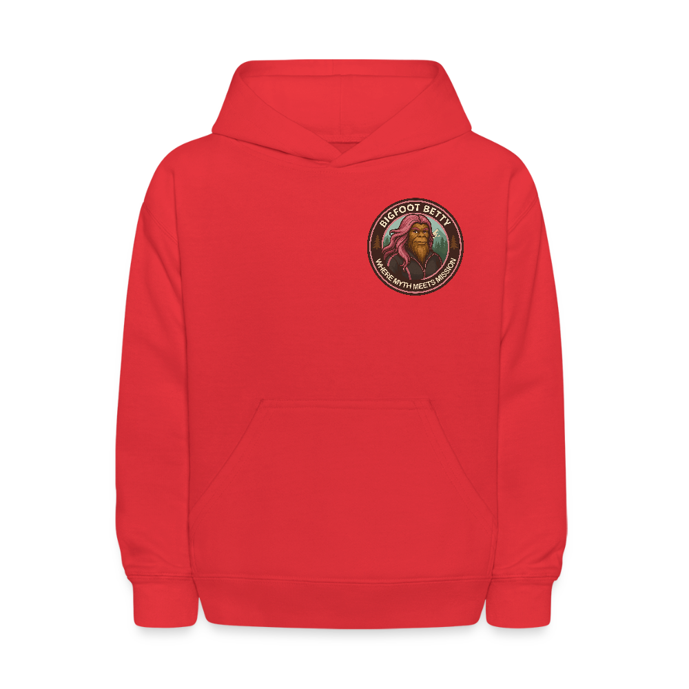 Kids' Hoodie - Where Myth Meets Mission (F/B) (RETRO) - red