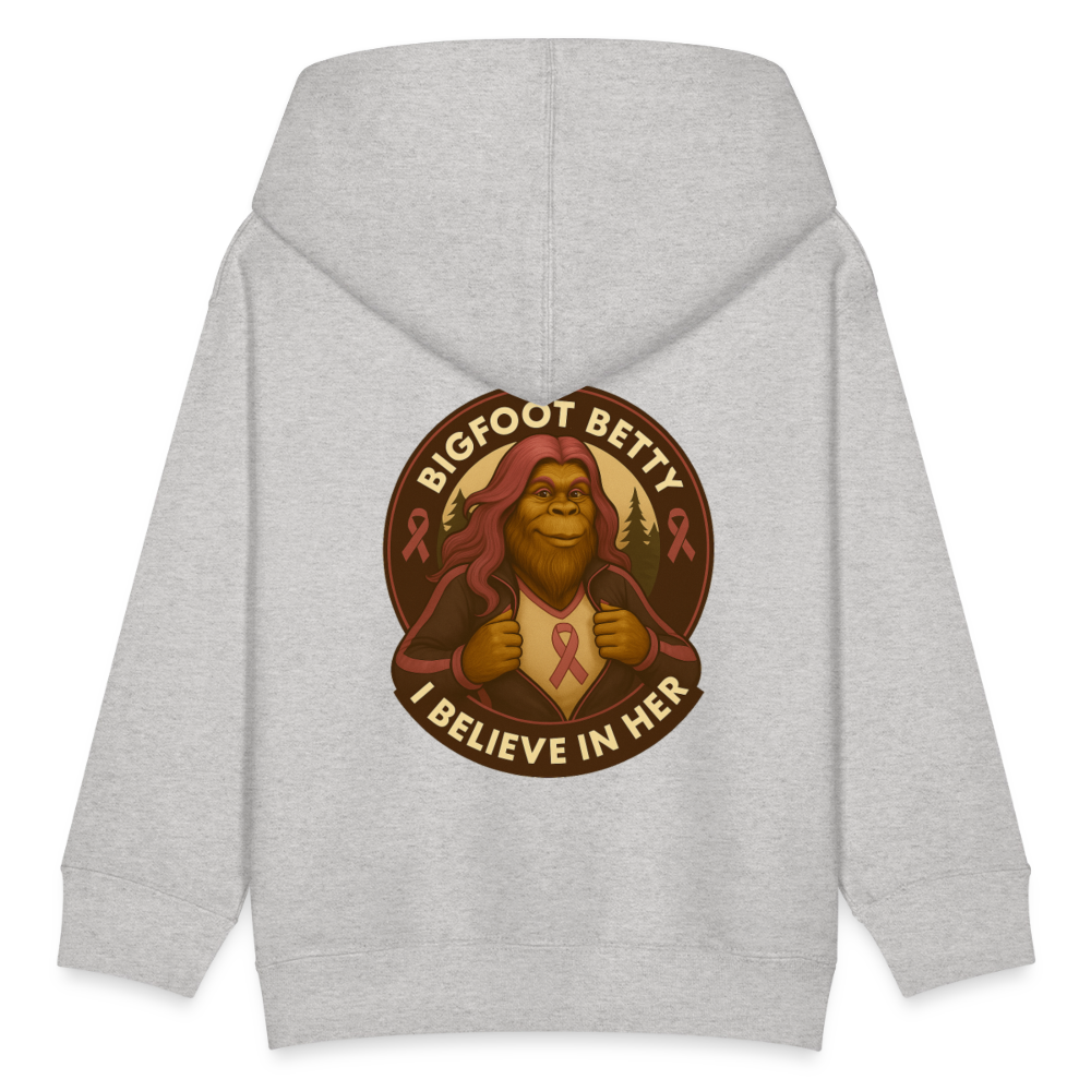 Kids' Hoodie - I Believe In Her (F/B) (RETRO) - heather gray