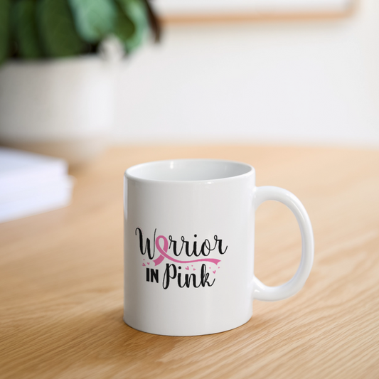 Warrior In Pink Coffee/Tea Mug - white