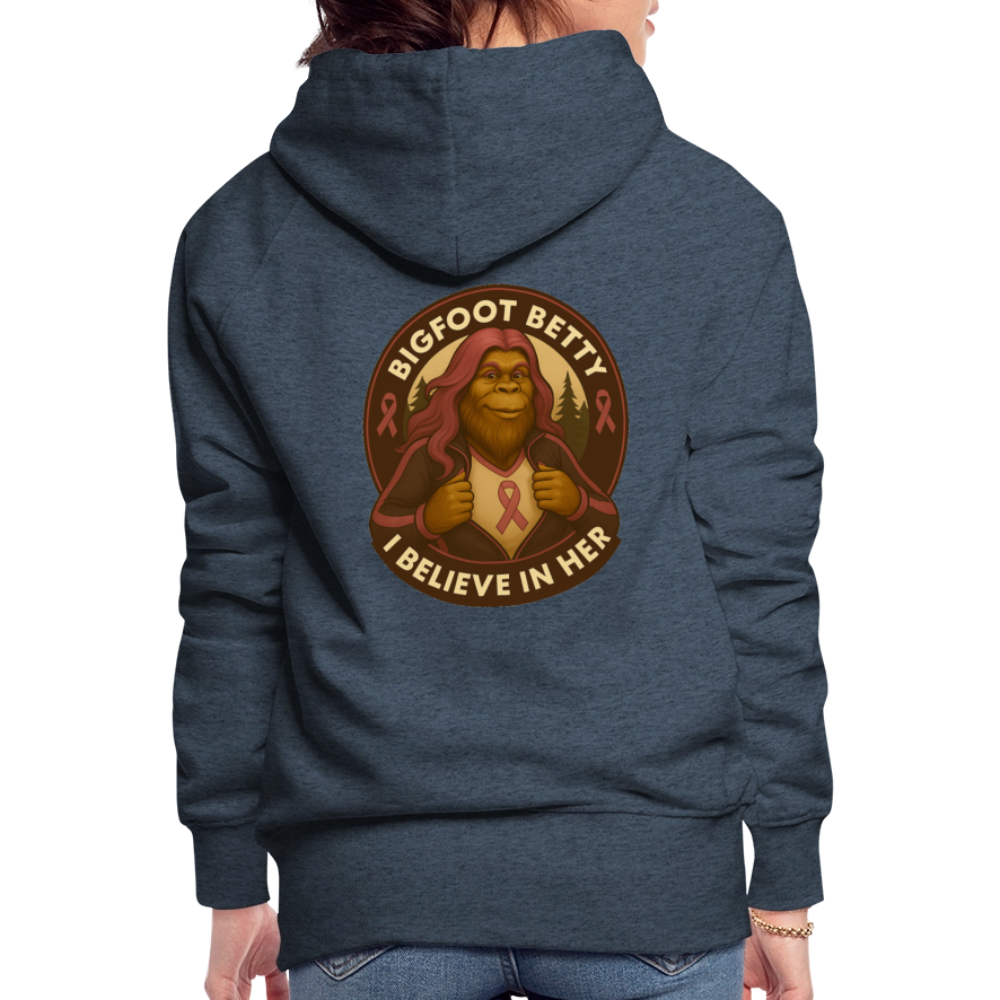 Women’s Premium Hoodie - I Believe In Her (RETRO) - heather denim