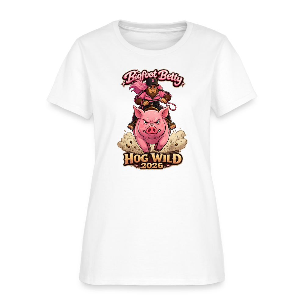 Women's T-Shirt - BFB Hog Wild - HOG - white