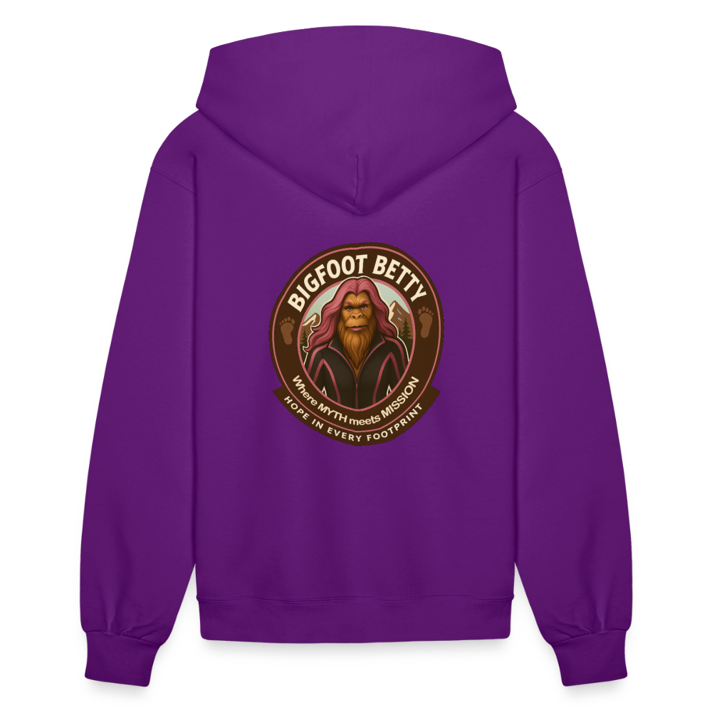 Women's Hoodie - Hope in Every Footprint (RETRO) - purple