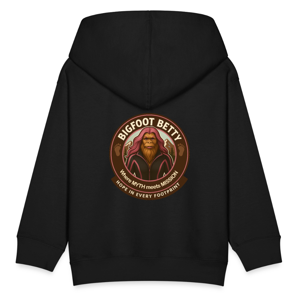 Kids' Hoodie - Hope in Every Footprint (F/B) (RETRO) - black