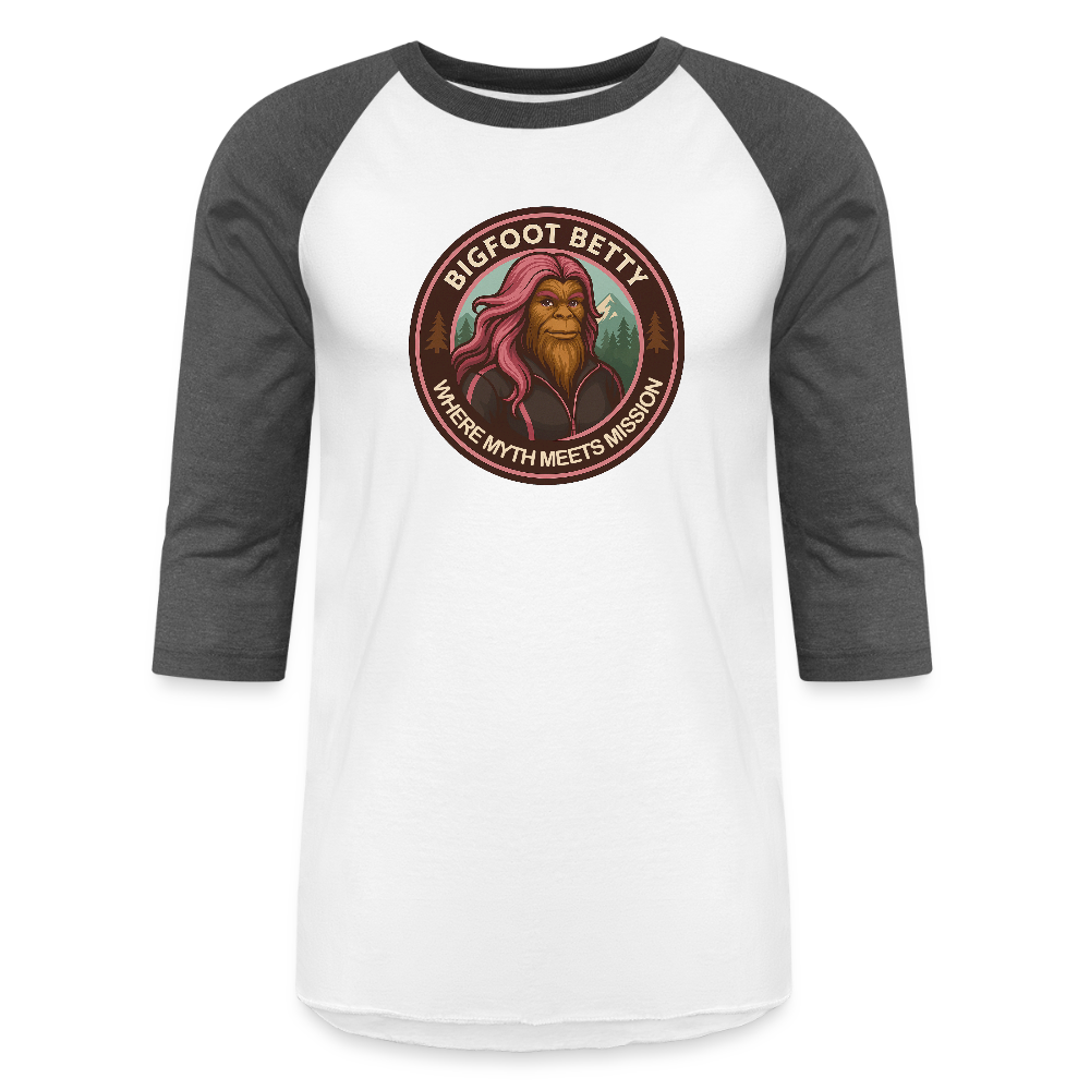 Baseball T-Shirt - Where Myth Meets Mission (RETRO) - white/charcoal