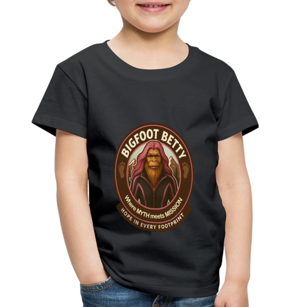 Toddler Premium T-Shirt - Hope in Every Footprint (RETRO) - black