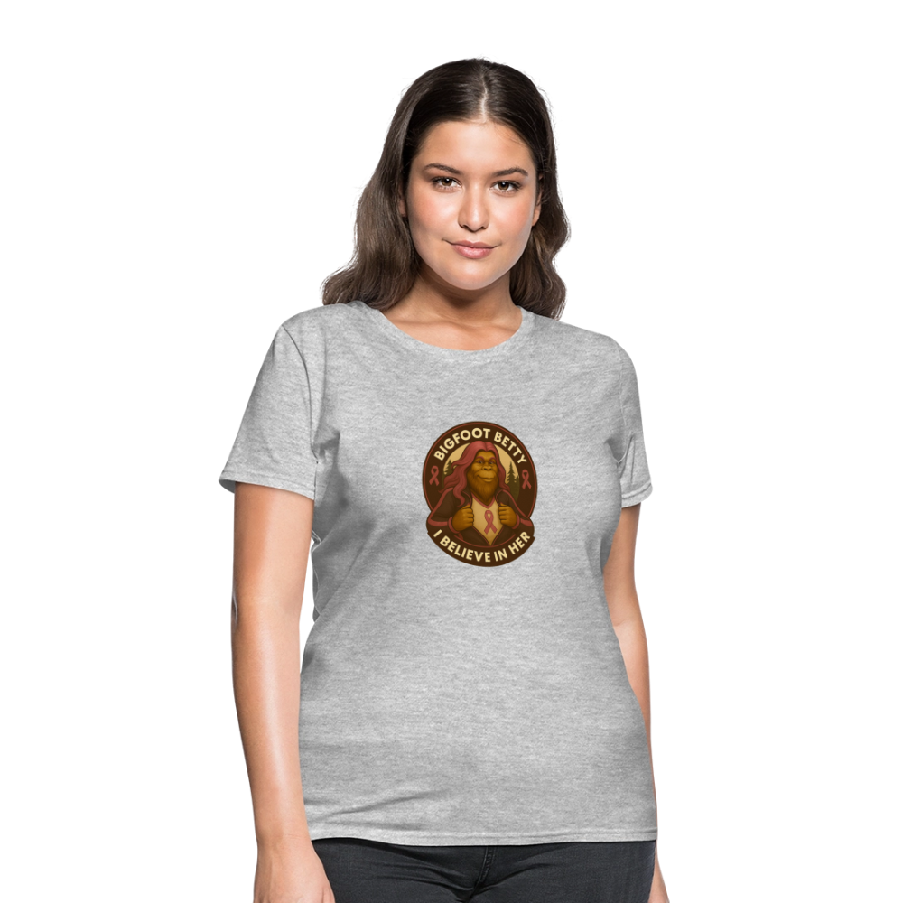 Women's T-Shirt - I Believe In Her (RETRO) - heather gray
