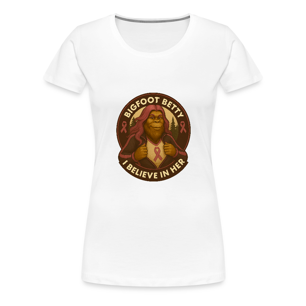 Women’s Premium T-Shirt - I Believe In Her (RETRO) - white