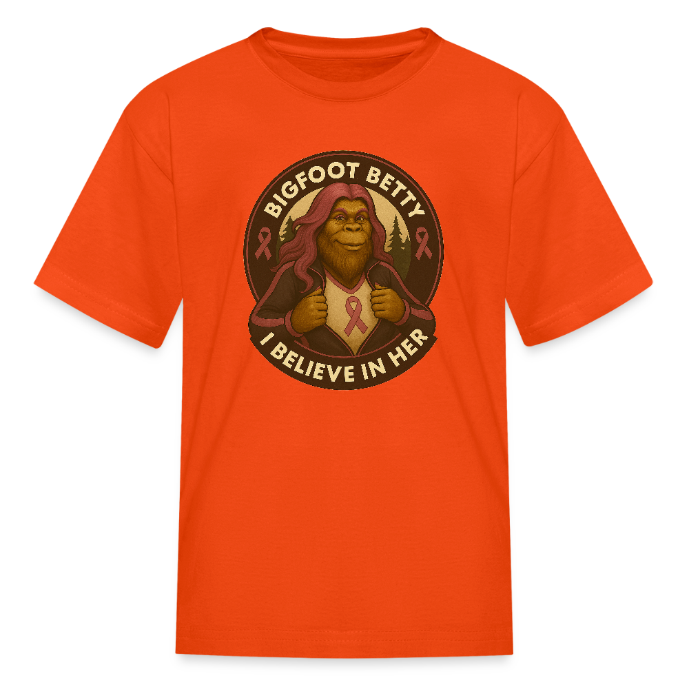 Kids' T-Shirt -I Believe In Her (RETRO) - orange