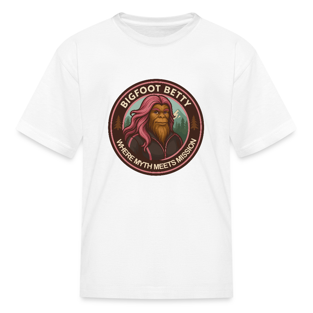 Kids' T-Shirt - Where Myth Meets Mission (RETRO) - white