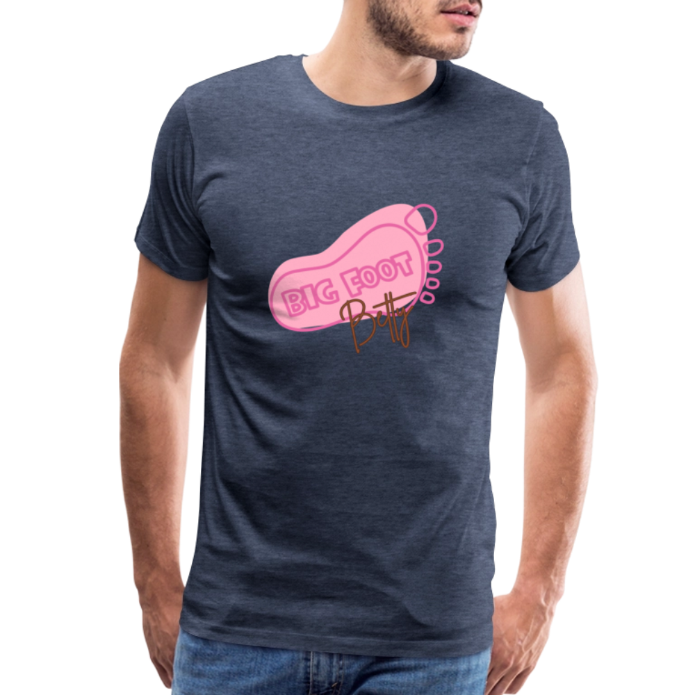 Men's Premium T-Shirt - BFB FootPrint - heather blue