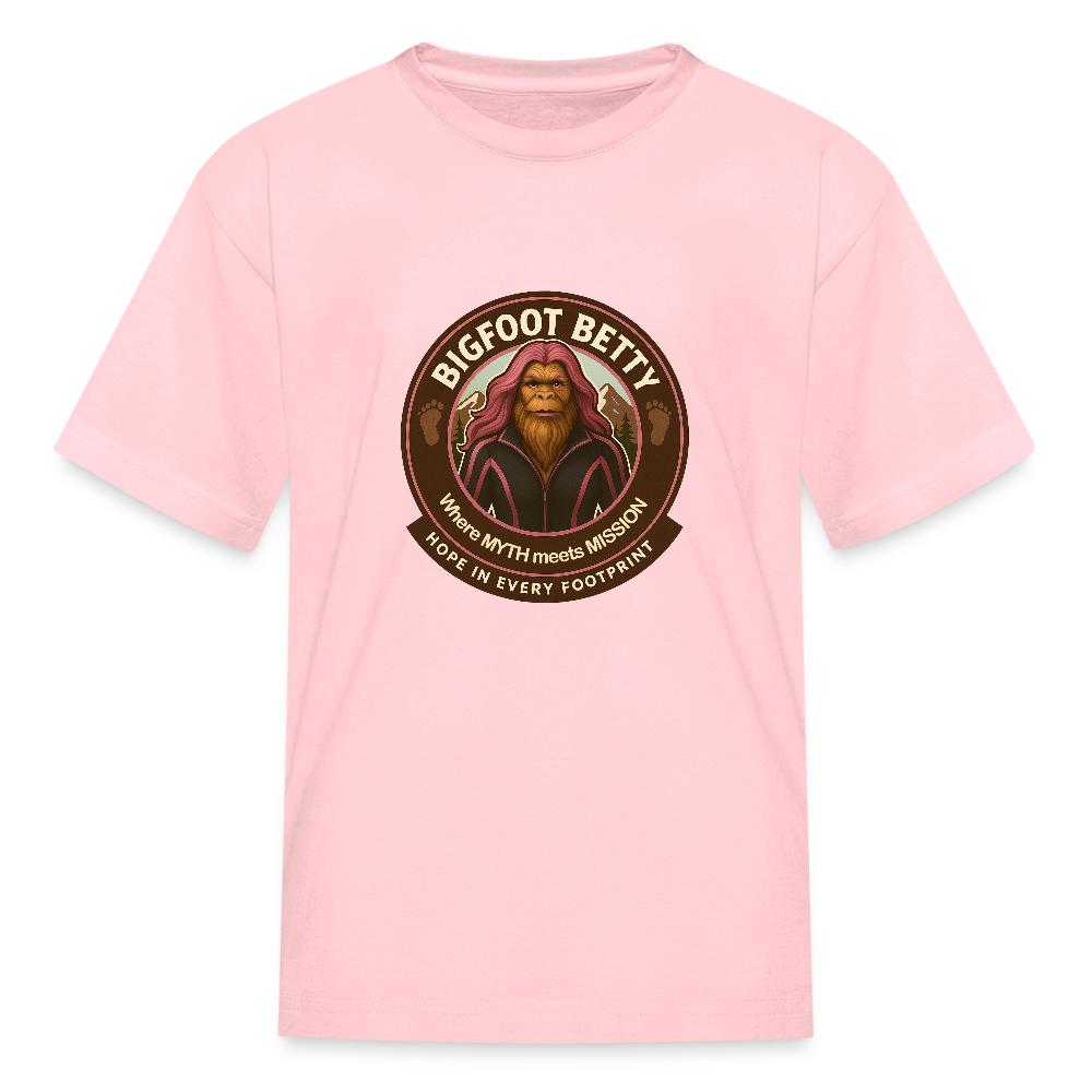 Kids' T-Shirt - Hope in Every Footprint (RETRO) - pink