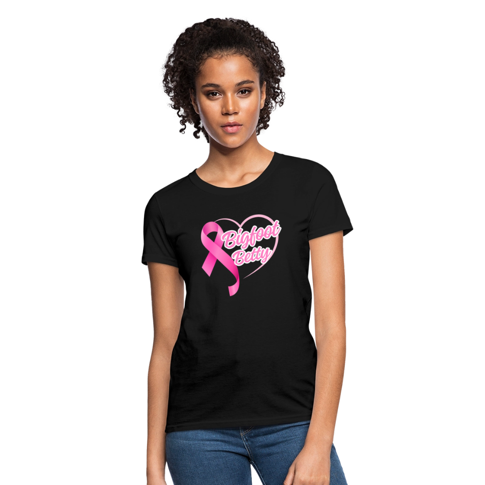 Women's T-Shirt - BFB Pink Ribbon - black