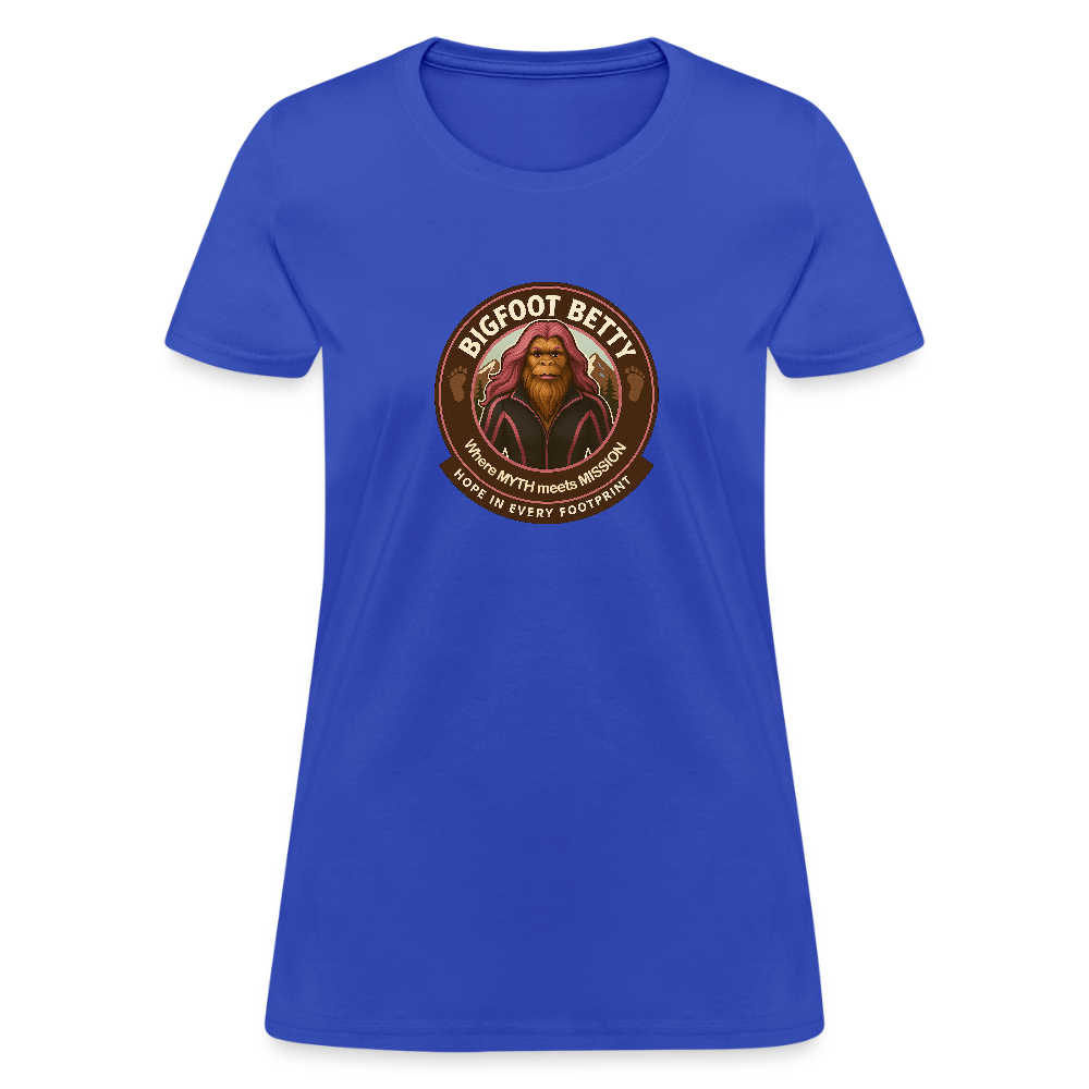 Women's T-Shirt - Hope in Every Footprint (RETRO) - royal blue