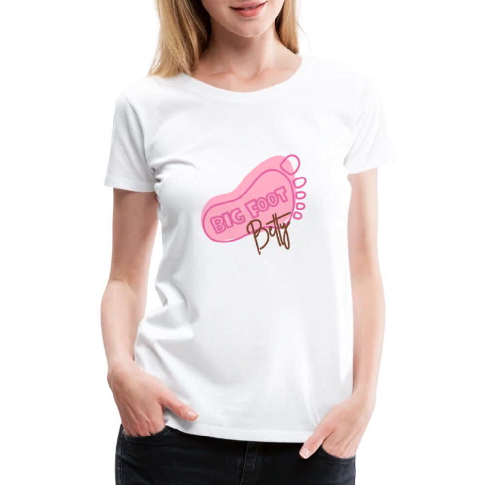 Women’s Premium T-Shirt - BFB FootPrint - white