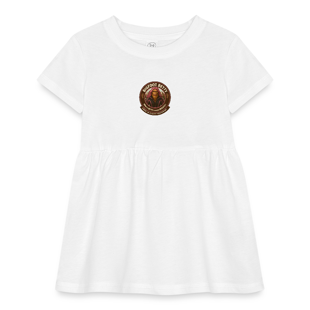 Infant Baby Rib Dress - Hope in Every Footprint (RETRO) - white