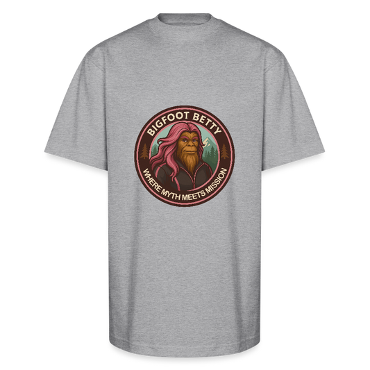 Unisex Oversized Heavyweight T-Shirt - Where Myth Meets Mission (RETRO) - heather gray
