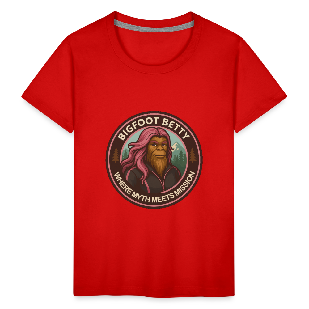 Toddler Premium T-Shirt - Where Myth Meets Mission (RETRO) - red