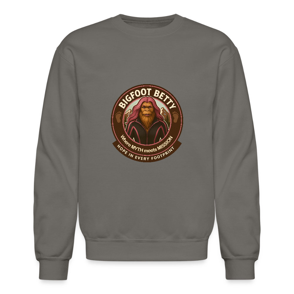 Crewneck Sweatshirt - Hope in Every Footprint (RETRO) - asphalt gray