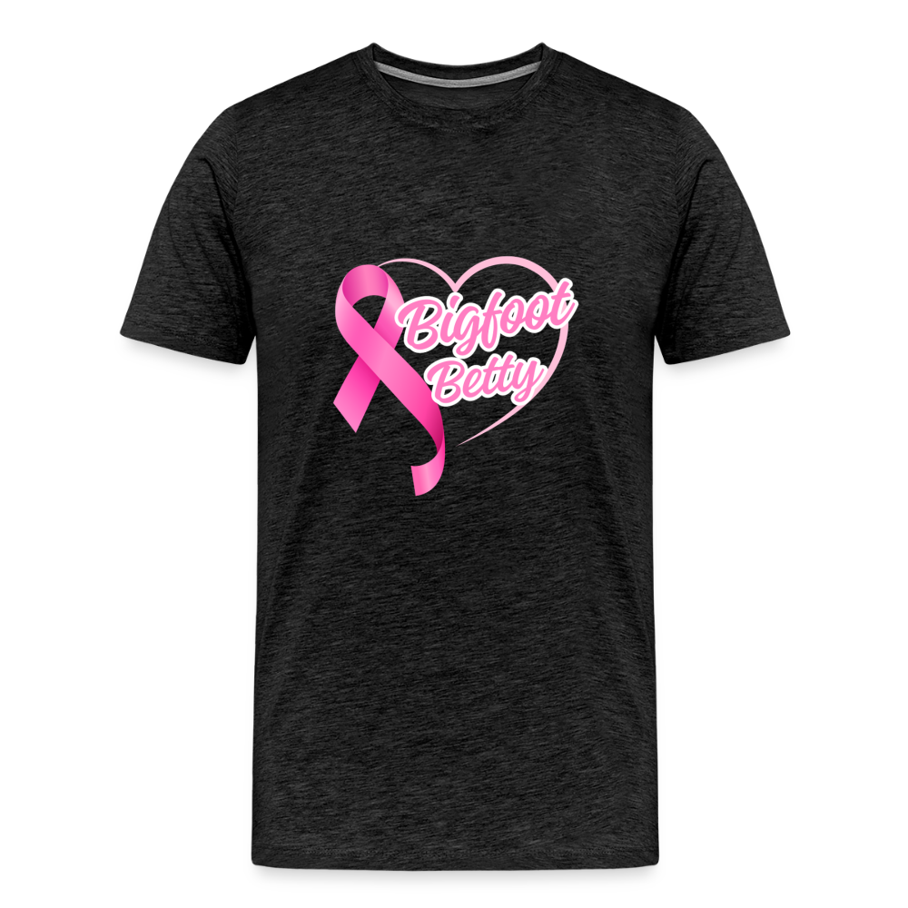 Men's Premium T-Shirt -BFB Pink Ribbon - charcoal grey