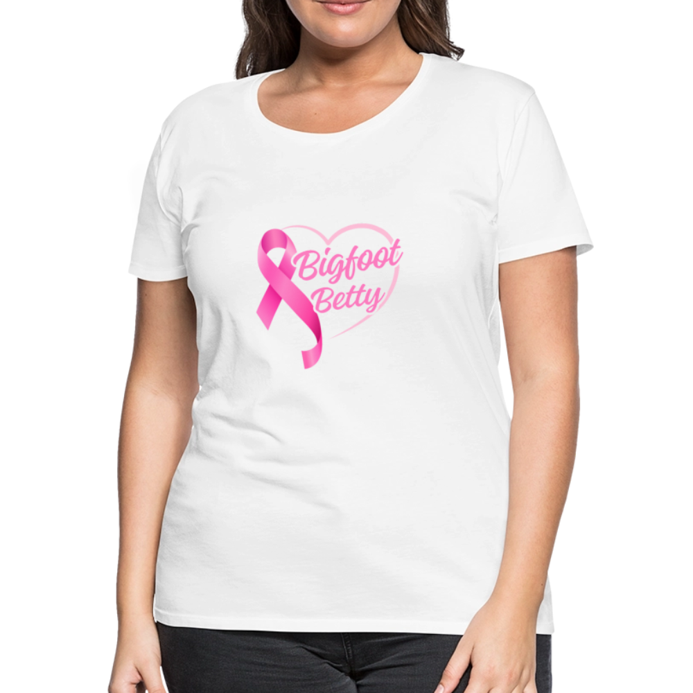 Women’s Premium T-Shirt - BFB Pink Ribbon - white