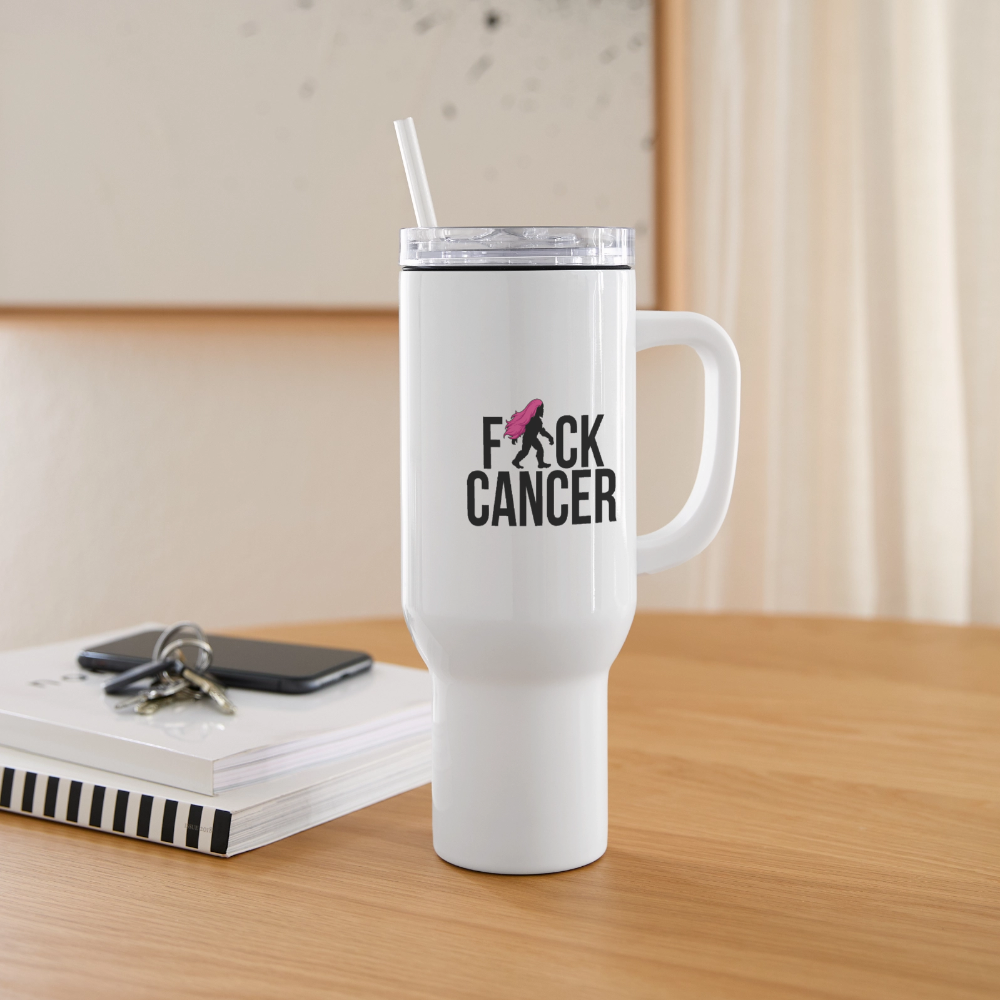 40 oz Travel Tumbler - FK Cancer - white