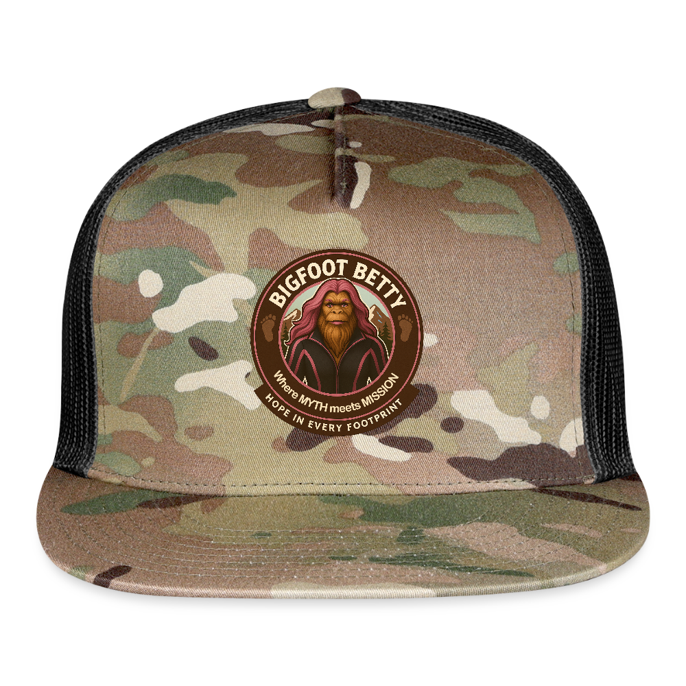 Trucker Hat - Hope in Every Footprint (RETRO) - MultiCam\black