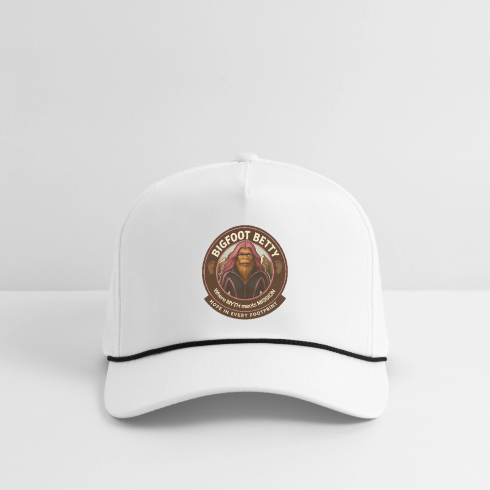 Rope Cap - Hope in Every Footprint (RETRO) - white/black