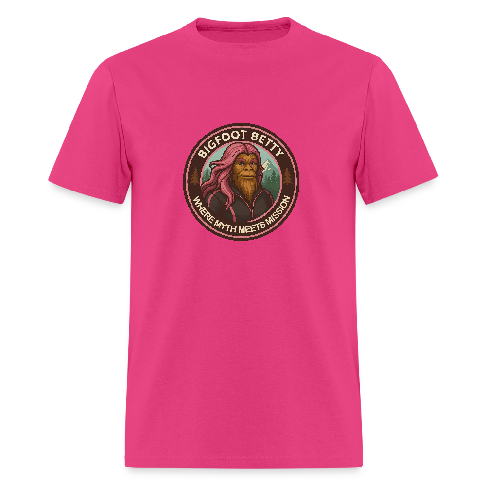 Unisex Classic T-Shirt - Where Myth Meets Mission (RETRO) - fuchsia