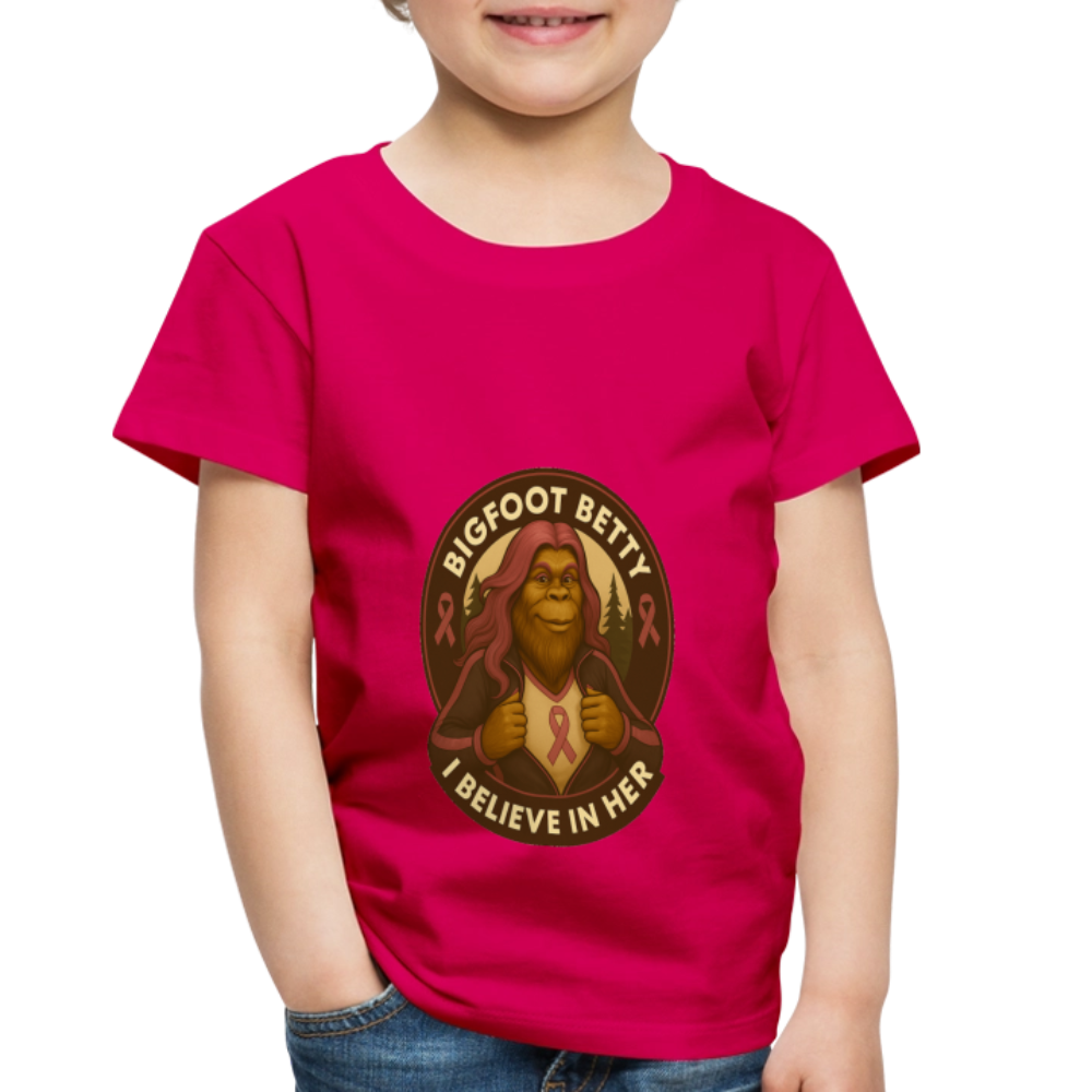 Toddler Premium T-Shirt - I Believe In Her  (RETRO) - dark pink