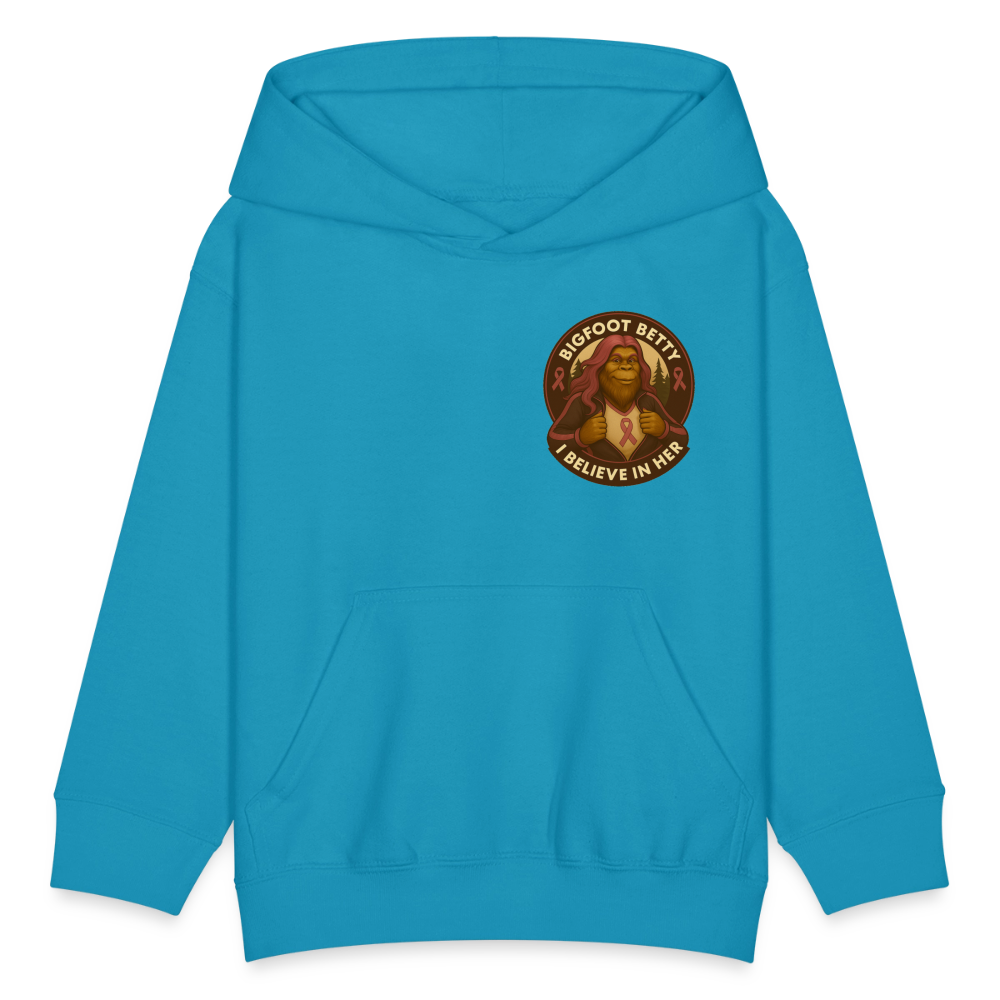 Kids' Hoodie - I Believe In Her (F/B) (RETRO) - turquoise