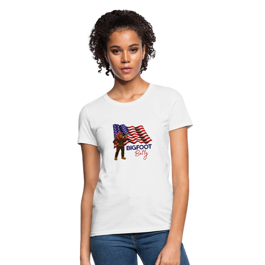 BFB July 4 - Waving Flag Women's T-Shirt - white