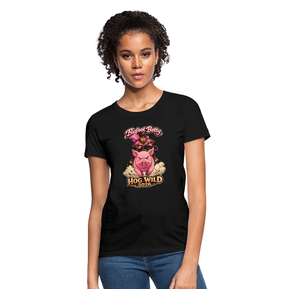 Women's T-Shirt - BFB Hog Wild - HOG - black