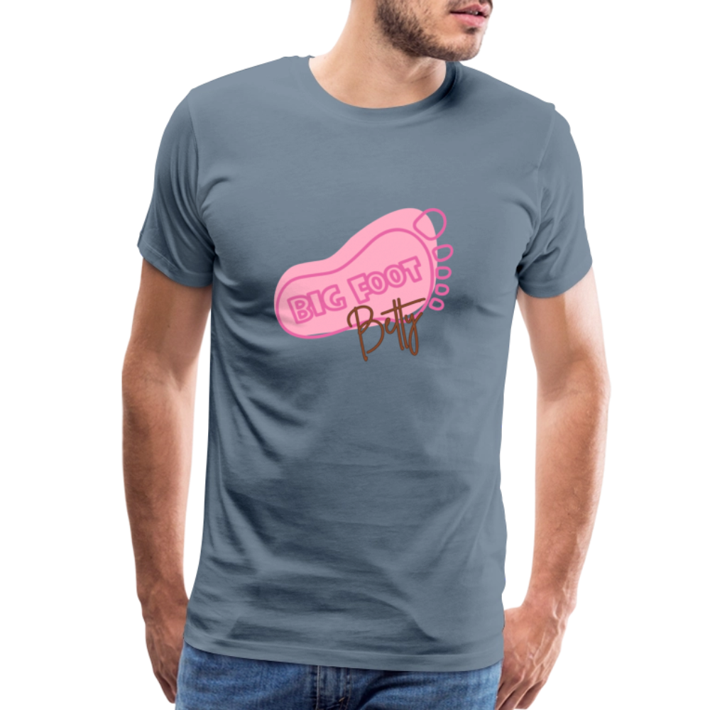 Men's Premium T-Shirt - BFB FootPrint - steel blue