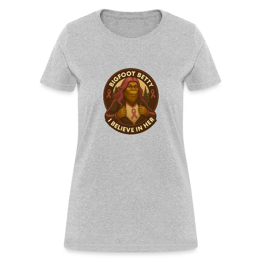 Women's T-Shirt - I Believe In Her (RETRO) - heather gray