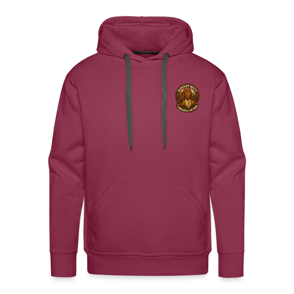 Men’s Premium Hoodie - Where Myth Meets Mission (F/B) (RETRO) - burgundy